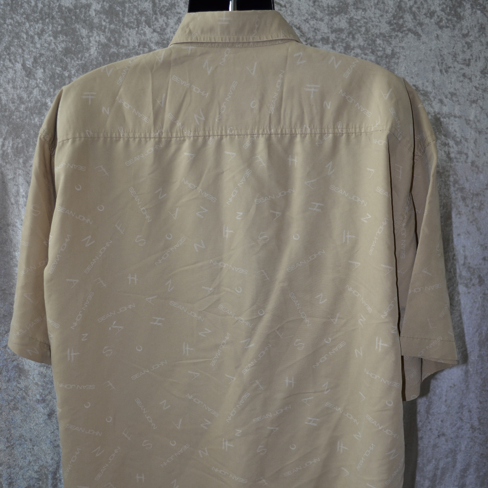 Sean John Logo Pattern Casual Button Front Shirt - image 4